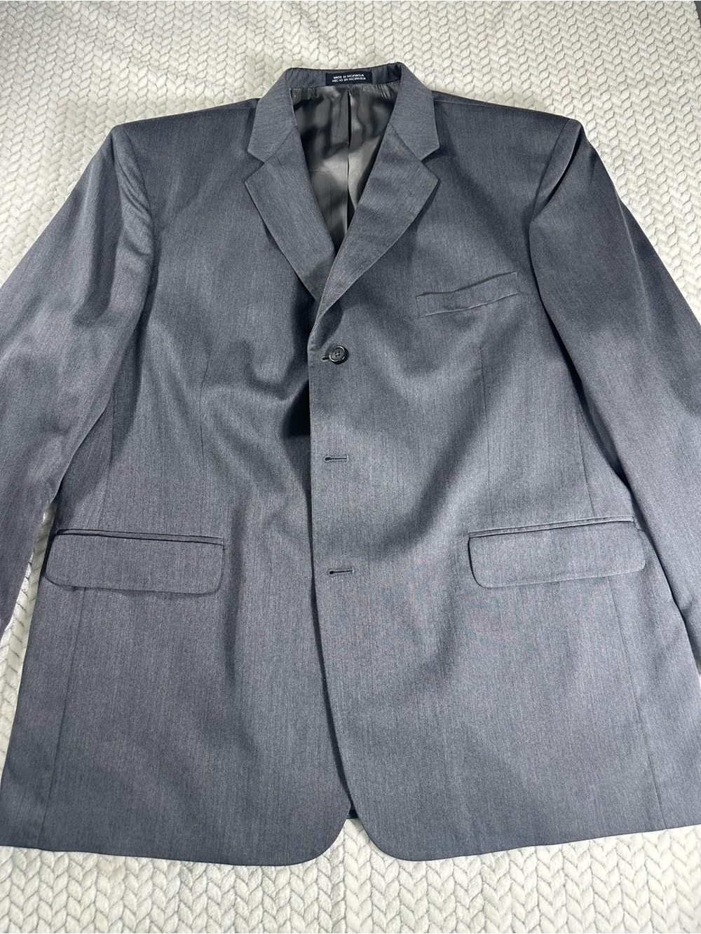 J Ferrar Blazer Mens 48R Gray Sport Suit Coat Jacket Blazer 3 Button